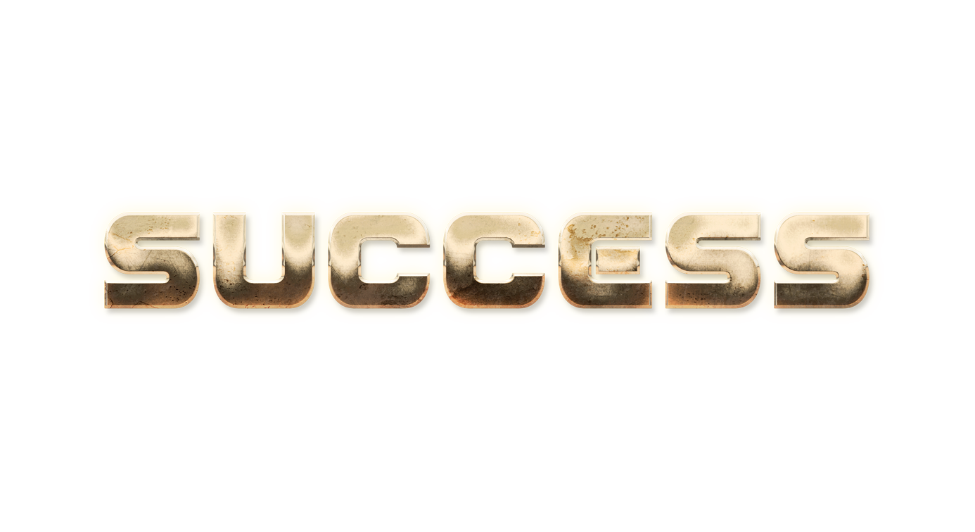 WORD SUCCESS typography text effects art PNG images free